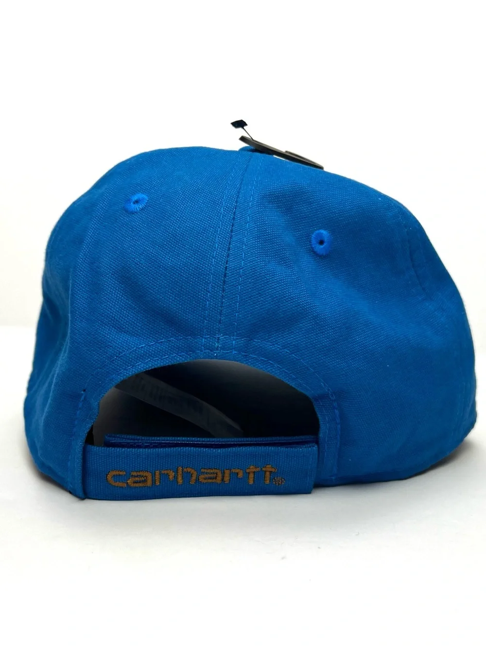 Carhartt Force Canvas Logo Hat Cap Blue Adjustable Strapback Unstructured Cotton